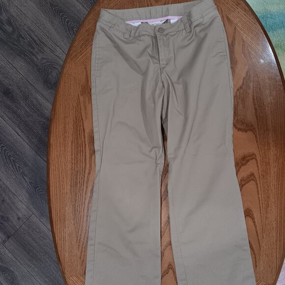 Lands' End Kids 10/11 Khaki Jeans School Uniform - Picture 3 of 5